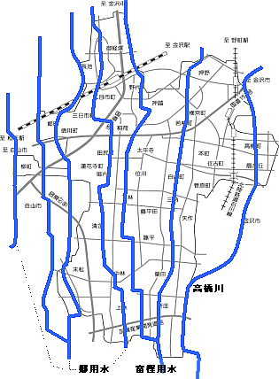 市内を流れる七ヶ用水