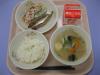 874kcal  ごはん　牛乳　ししゃものごま揚げ　ごぼうのゴマネーズサラダ　白玉豆腐のみそ汁
