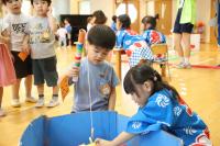 4歳児　ぱんだ組　さかな釣りコーナーだよ