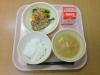764キロカロリー、白飯、牛乳、いわしのアングレーズ、切干大根のサラダ、あげとじゃがいものみそ汁