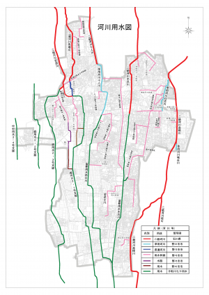 市内の河川用水図