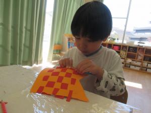 ５歳児　らいおん組　こいのぼり製作　をしたよ　パート２