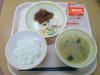 871キロカロリー、白飯、牛乳、トンカツ、れんこんサダラ、大根とあげのみそ汁