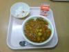 880キロカロリー、牛乳、カレーライス、福神漬、フルーツヨーグルト