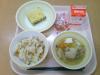 815キロカロリー、深川めし、牛乳、佃煮入り玉子焼き、ちゃんこ鍋、ミニたい焼き