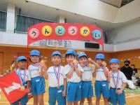 5歳児　　らいおん組　運動会　リレーがんばったよ
