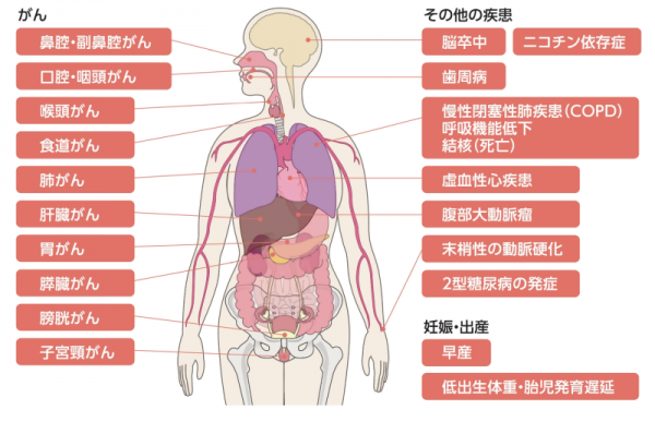 喫煙による健康障害