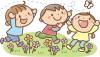 遊ぶ子供のイラスト