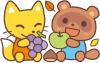 キツネとタヌキイラスト