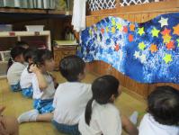 ３歳児　みんなで天の川を作ったよ