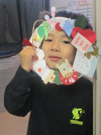 リースから顔を出してみたよ