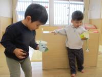 こいのぼりけん玉！はいるかなぁ？
