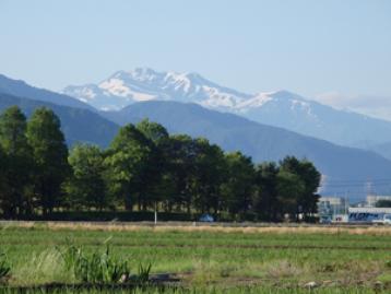 7日の朝の白山の画像